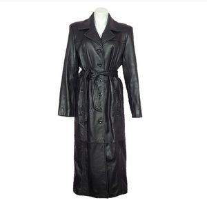Valerie Stevens 100% Lamb Leather Trench Coat